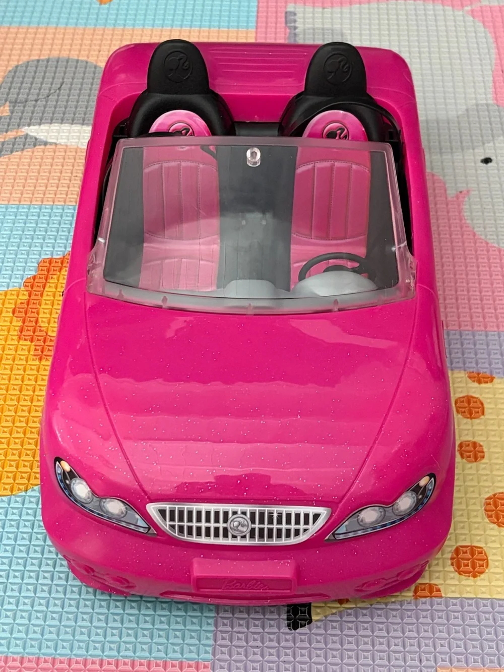 Pink Convertible Toy Car for Kids - Sparkle Finish